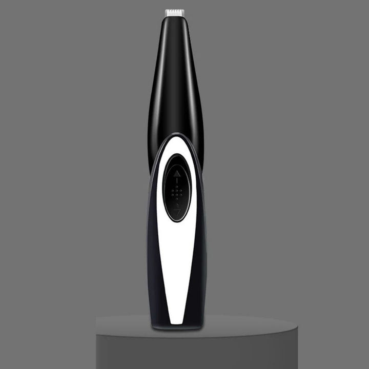 Schwarzer elektrischer Barttrimmer, kabellos, ergonomisches Design, für präzises Styling.