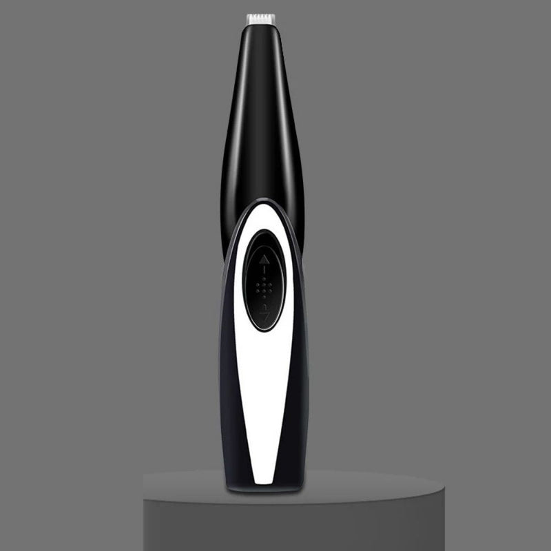 Schwarzer elektrischer Barttrimmer, kabellos, ergonomisches Design, für präzises Styling.