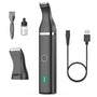 Elektrischer Nasenhaarschneider Set, schwarz, USB-aufladbar, mit Zubehör.