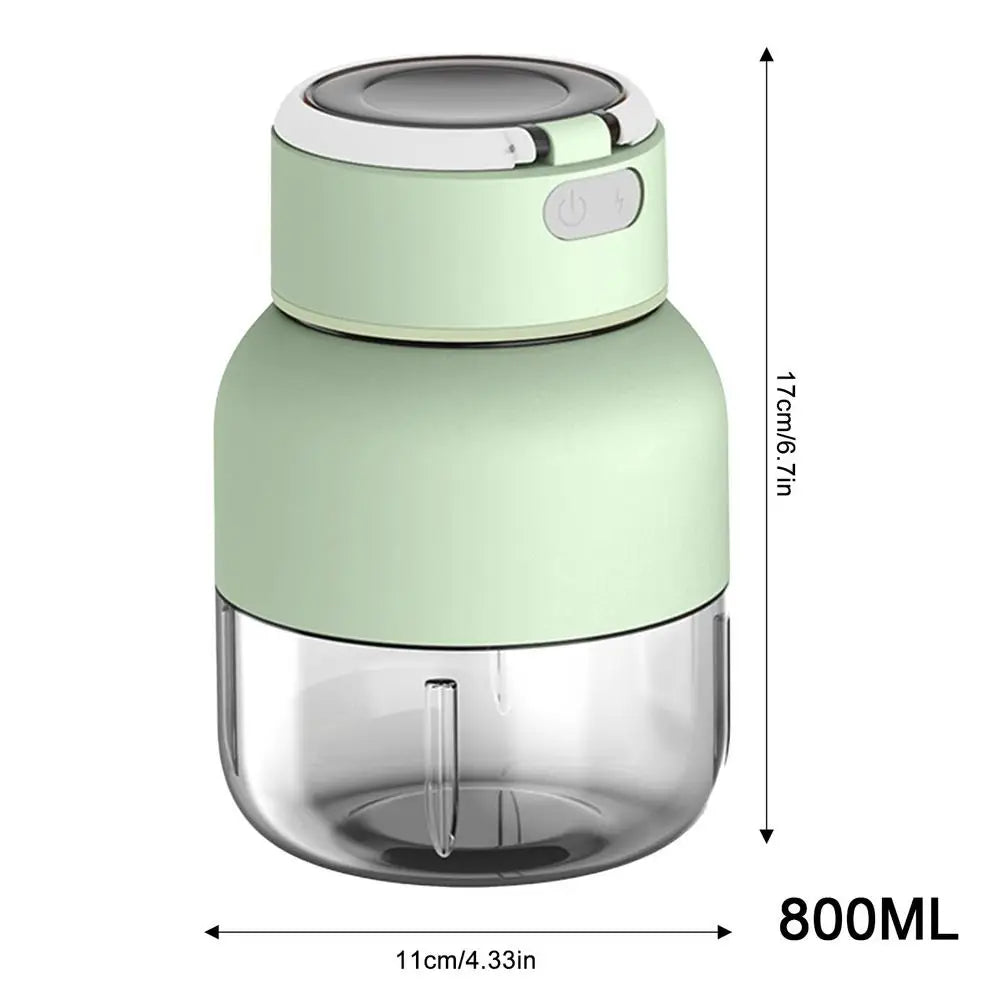Elektrischer Zerkleinerer 800ml, grün, Edelstahlklinge, kompakt, Küchenhelfer