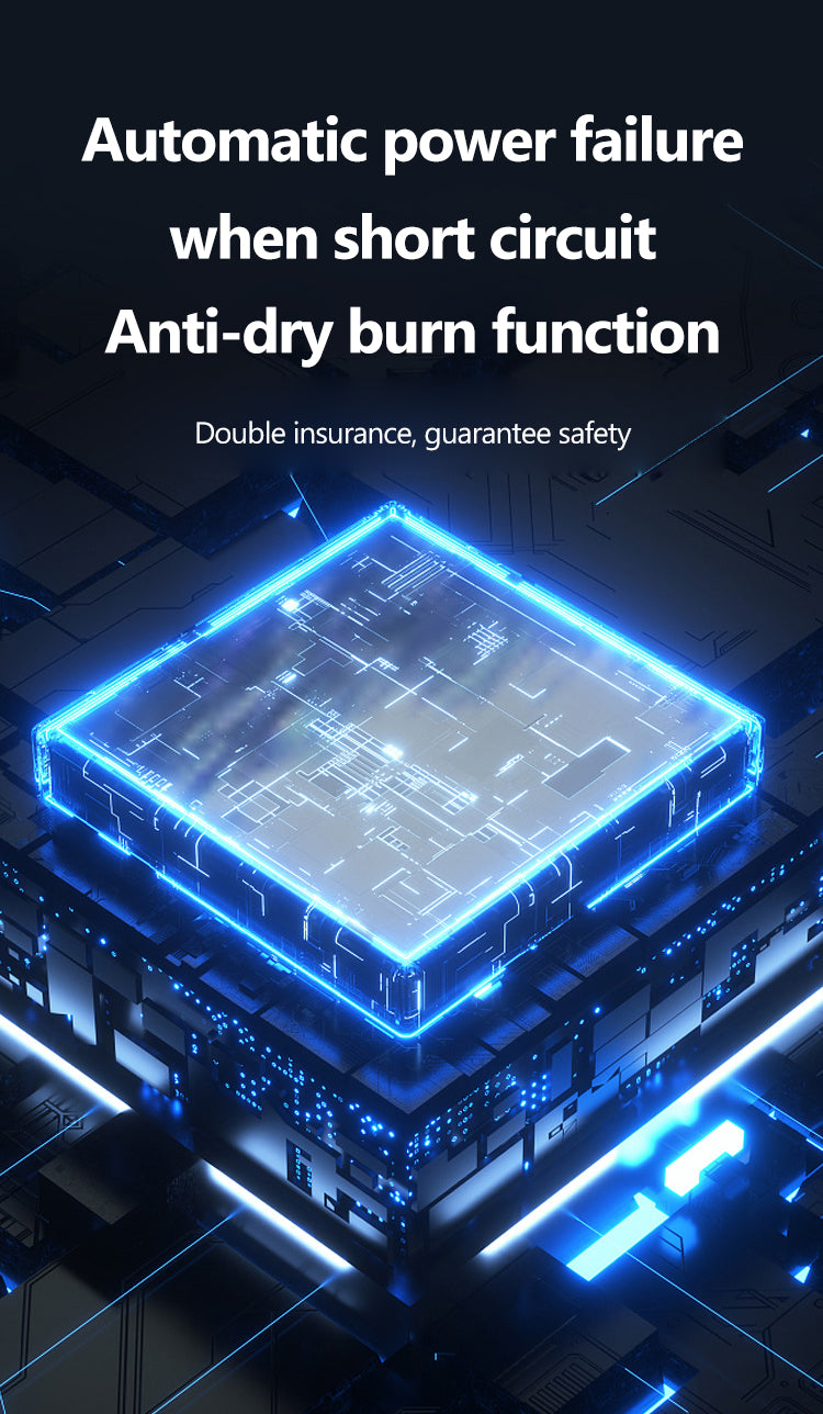 Futuristischer blauer Schaltkreis mit Sicherheitsfunktionen, leuchtend, Technologie, Innovation.