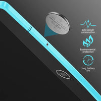 Schwarzes LCD-Schreibtablett mit blauem Rand, umweltfreundlich, lange Batterielaufzeit.