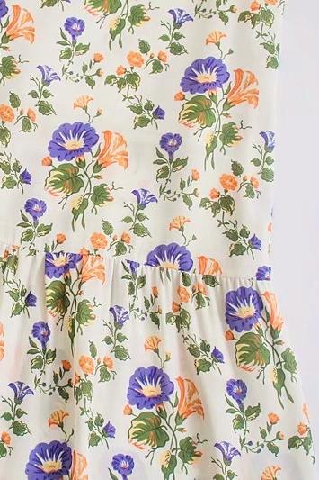 Bedrucktes Auslaufendes Midi-Kleid mit Trägern – Norelle