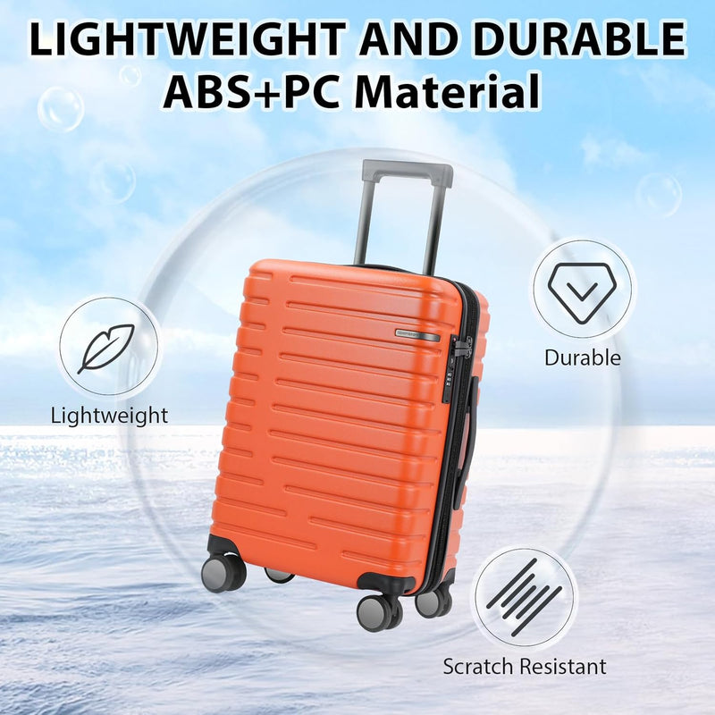 Erweiterbarer Hartschalenkoffer mit Spinnerrädern und TSA-Schloss