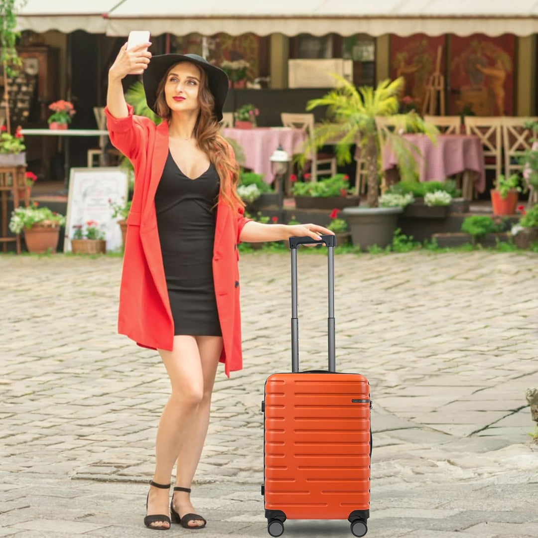 Erweiterbarer Hartschalenkoffer mit Spinnerrädern und TSA-Schloss