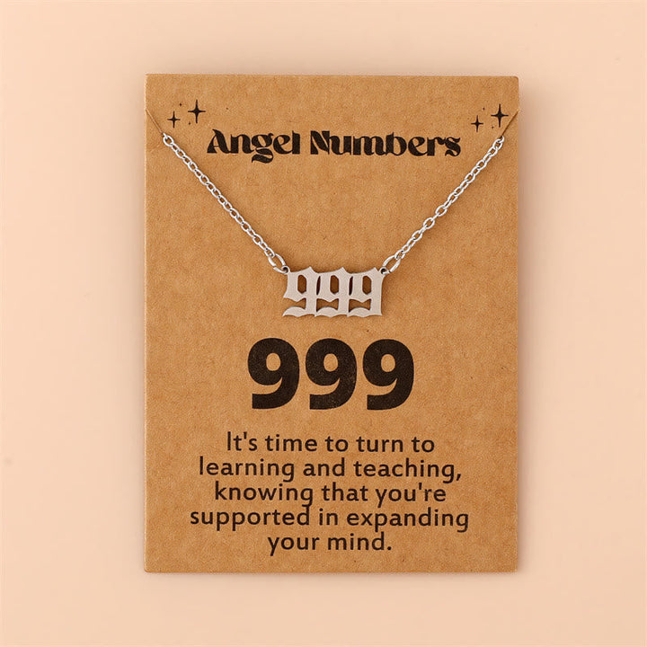 Silberkette mit "999" Anhänger, Angel Numbers, minimalistisch, Schmuck, Geschenkidee.