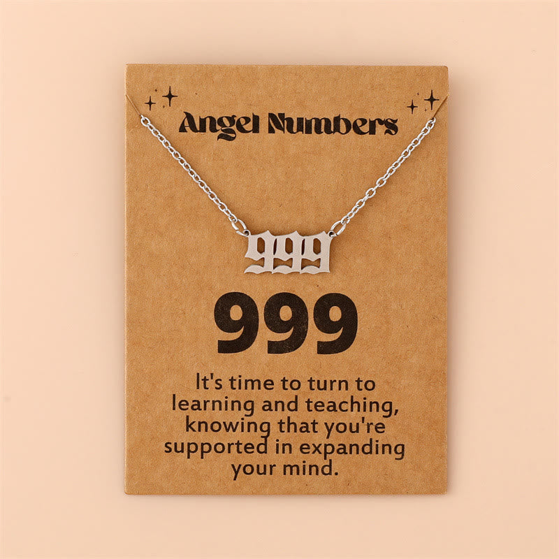 Silberkette mit "999" Anhänger, Angel Numbers, minimalistisch, Schmuck, Geschenkidee.