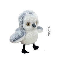 Kuscheltier Eule, grau-weiß, 17 cm, Plüsch, Kinder, Geschenk, Spielzeug, weiches Material.