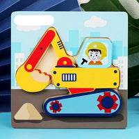 Montessori Lernpuzzle aus Holz – FarbenFreude (1+1 Gratis)