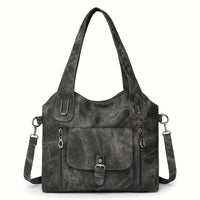 Vintage-Stil Vegane Leder Schultertasche - Marivelle