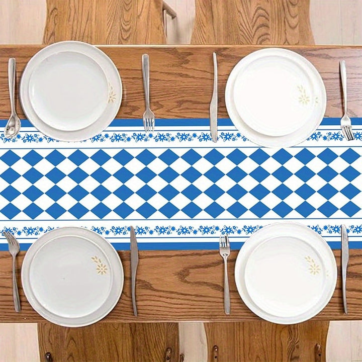 1 Stück Tafelläufer mit Rautenmuster – WiesnLäufer Oktoberfest 2025