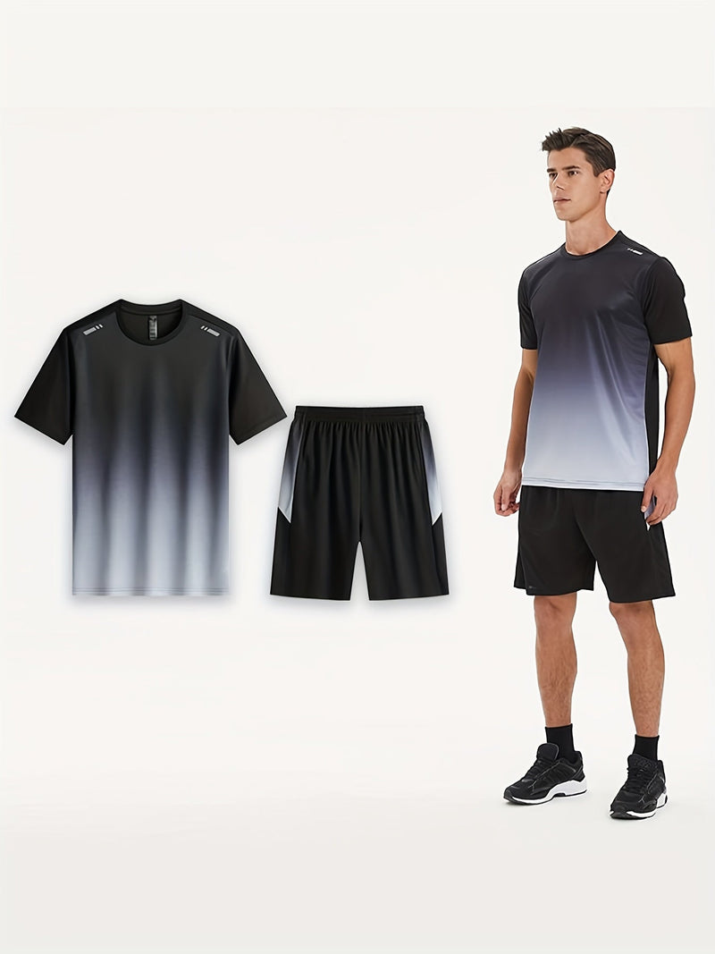 Atmungsaktives Sport-Set für Herren mit T-Shirt und Shorts - PowerMove