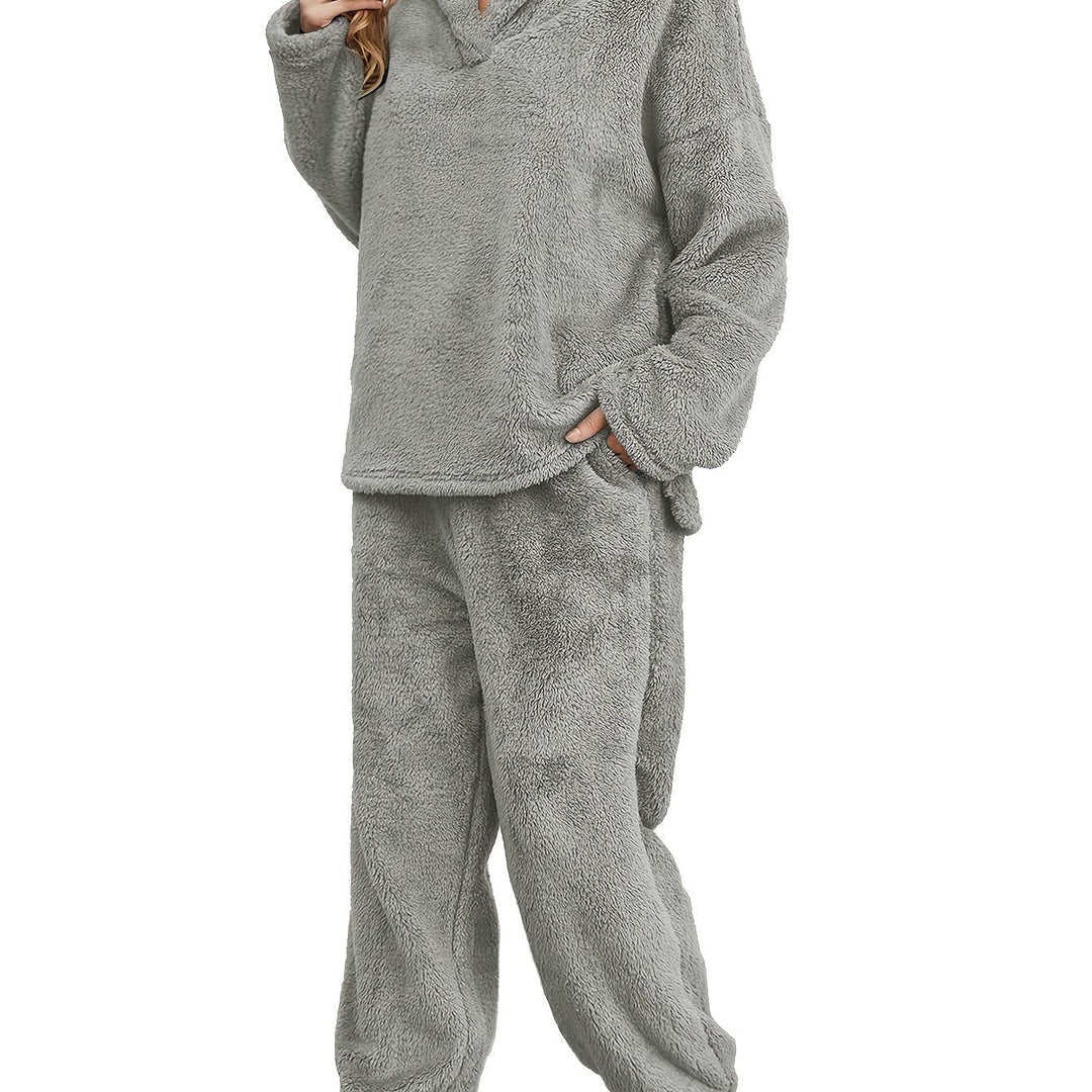Warme Coral Fleece Damen Loungewear Set – Fenna