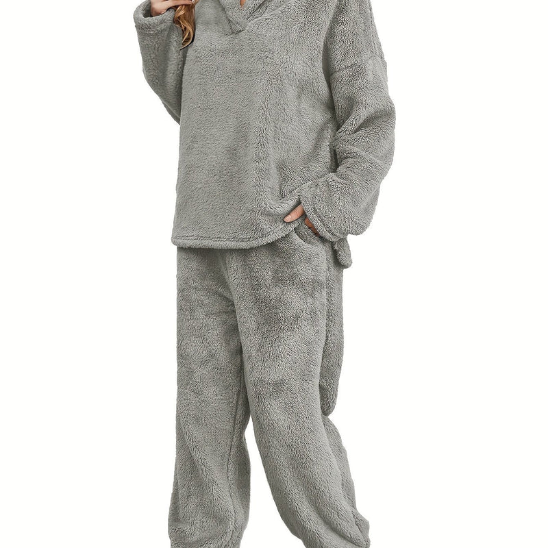 Warme Coral Fleece Damen Loungewear Set – Fenna