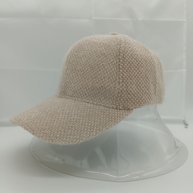 Warme Damen Baseballcap mit Imitatfell für Herbst & Winter – Lorena