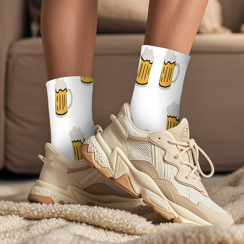 3 Paar Socken mit Bierkrug-Print – HopfenSocken Oktoberfest 2025