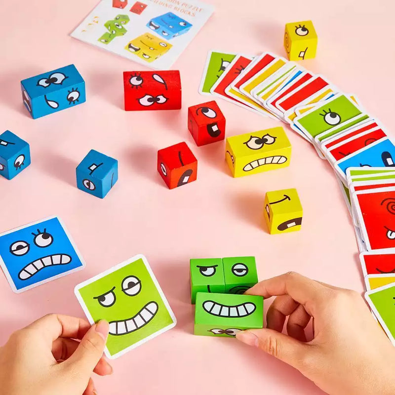 Interaktives Ausdrucks-Bausteinspiel für Kinder – MimikMatch