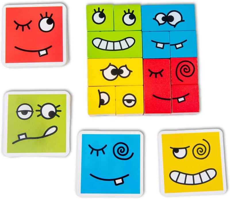 Interaktives Ausdrucks-Bausteinspiel für Kinder – MimikMatch