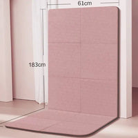 Faltbare Yogamatte rosa, dick, 183x61cm, ideal für Yoga, Pilates, Meditation, Reisen.