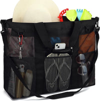 Kaufe 1, Erhalte 1 GRATIS – Extra Große Durchsichtige Mesh-Strandtasche mit 8 Taschen – ClearWave