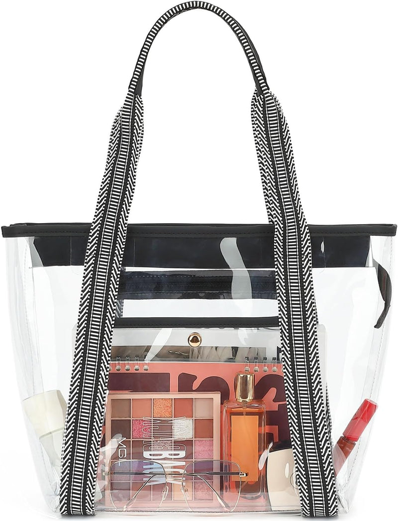 Kaufe 1, Erhalte 1 GRATIS – Extra Große Durchsichtige Mesh-Strandtasche mit 8 Taschen – ClearWave