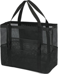 Kaufe 1, Erhalte 1 GRATIS – Extra Große Durchsichtige Mesh-Strandtasche mit 8 Taschen – ClearWave