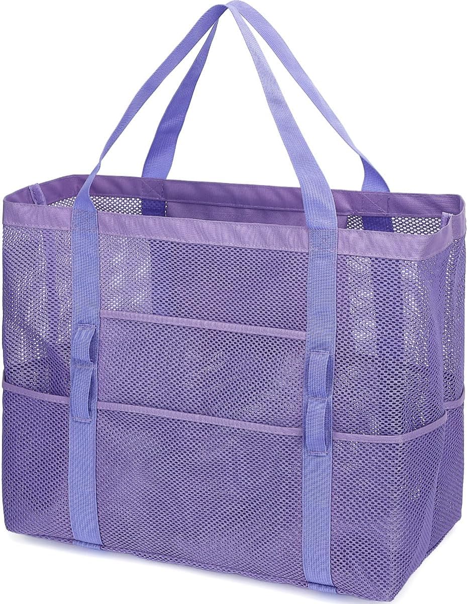 Kaufe 1, Erhalte 1 GRATIS – Extra Große Durchsichtige Mesh-Strandtasche mit 8 Taschen – ClearWave