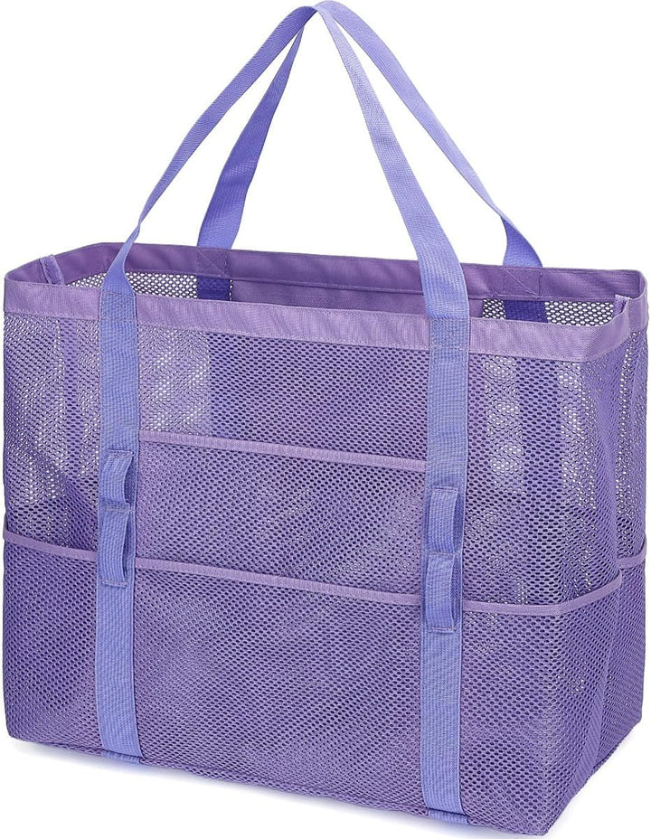 Kaufe 1, Erhalte 1 GRATIS – Extra Große Durchsichtige Mesh-Strandtasche mit 8 Taschen – ClearWave