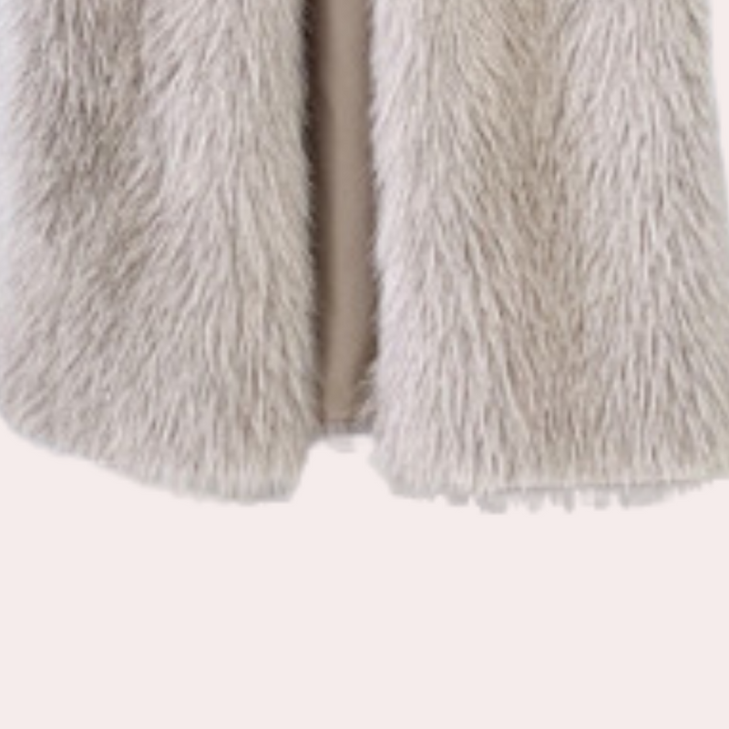 Kunstpelz Weste Damen, beige, flauschig, modisch, Winterbekleidung, warm, elegant, stilvoll.