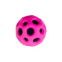 Rosa Hundespielzeug Ball, Gummi, Löcher, interaktiv, robust, langlebig, Kauspielzeug.