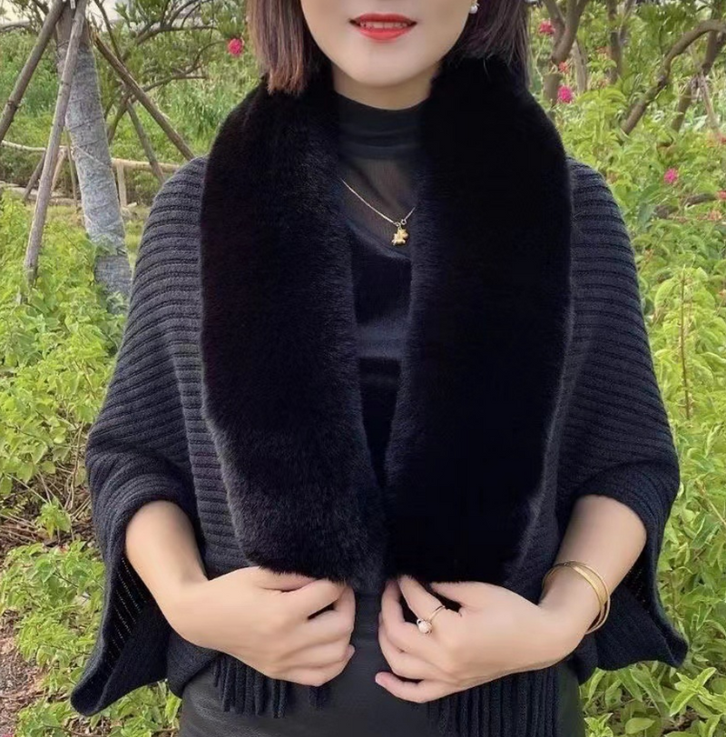 Damenweste Louise – Mit luxuriösem Kunstfellkragen für die Winterzeit | Einheitsgröße