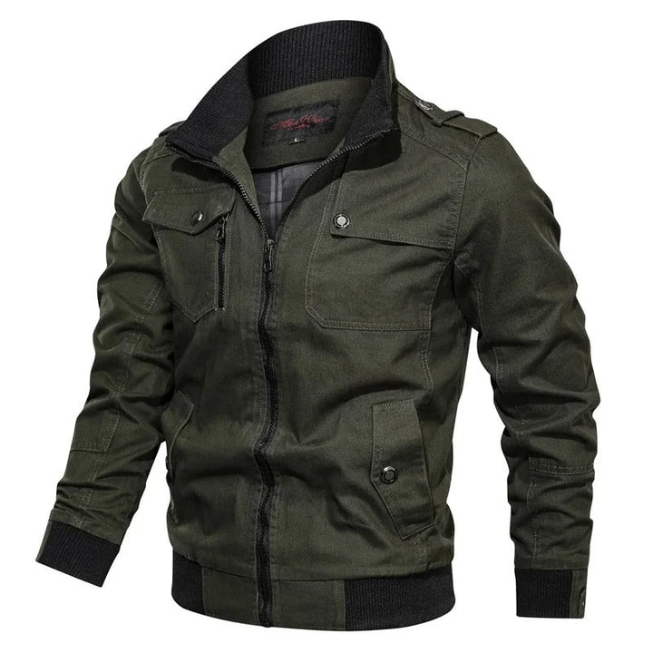 Herren Herbstjacke mit Kragen und Motorrad-Look – Vince