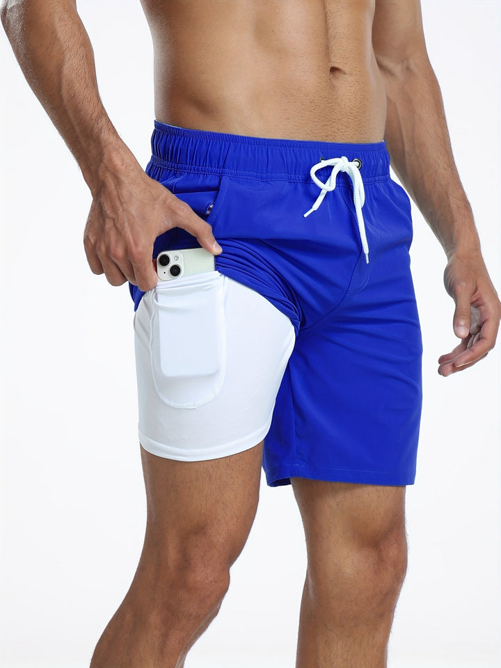 Schnelltrocknende Herren Bade-Shorts mit Stretch & Handytasche – Jonas
