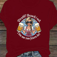 Damen Plus Size Kurzarm T-Shirt – Liesl Oktoberfest 2025