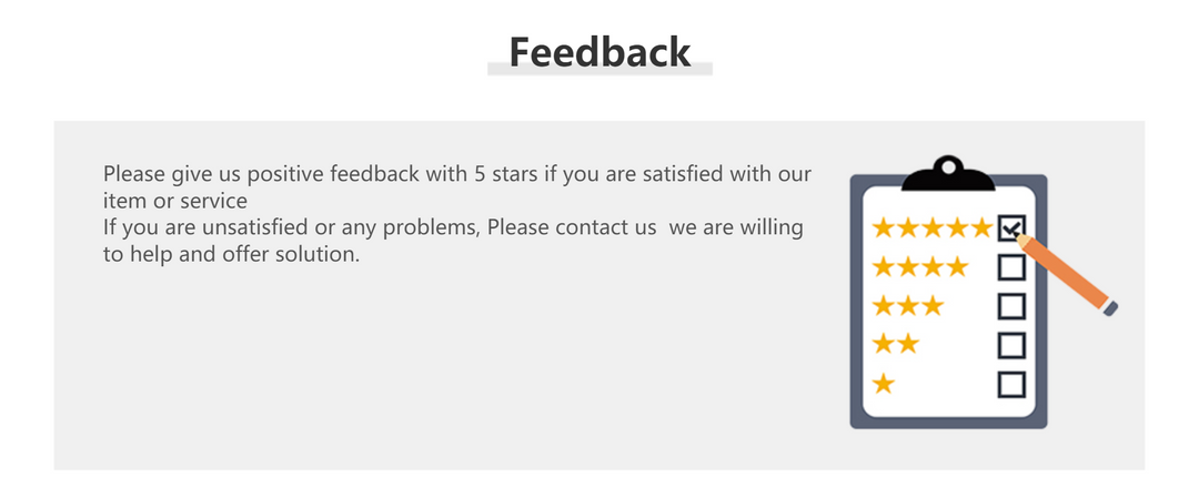 Feedback-Formular mit 5-Sterne-Bewertung, Klemmbrett und Stift, Kundenservice, Zufriedenheit.