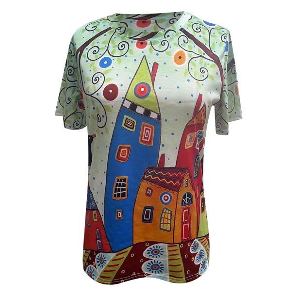 Leichtes Damen T-Shirt mit Print für Alltag und Urlaub - SommerFun