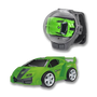 Grünes ferngesteuertes Auto mit Uhr-Controller, Spielzeug, Kinder, Geschenkidee.