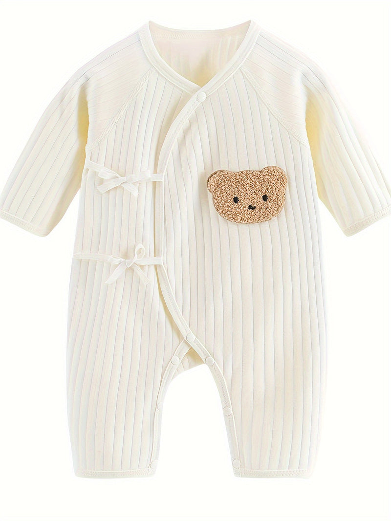 Weiches Baby-Strampler-Set mit Bärenmotiv – Unisex Langarm-Body