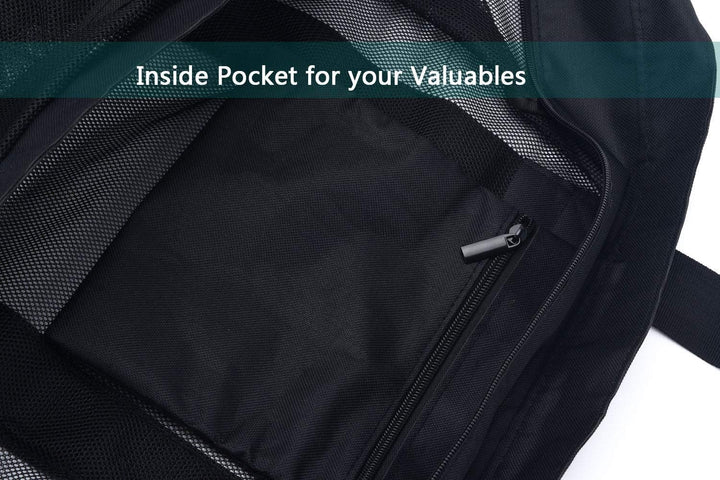 Extra-große Mesh-Strandtasche mit Reißverschluss – sandfreie Tasche (Kaufe 1, erhalte 1 GRATIS)