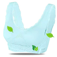 Damen Spitzen-BH, hellblau, nahtlos, bequem, verstellbar, atmungsaktiv, Unterwäsche.