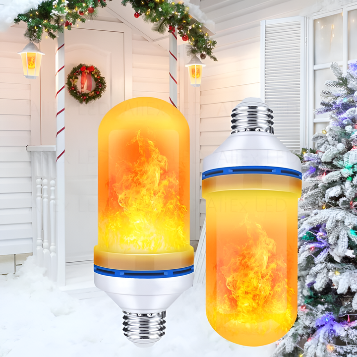 LED-Flammenlampe, E27, warmweiß, dekorativ, energiesparend, für Innen- und Außenbereich.