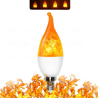 LED-Flammenlampe E14, orange, flackernd, energiesparend, dekorativ, für stimmungsvolle Beleuchtung.