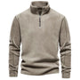 Grauer Fleece-Pullover mit Reißverschluss, Herrenmode, warm, bequem, Outdoor-Bekleidung