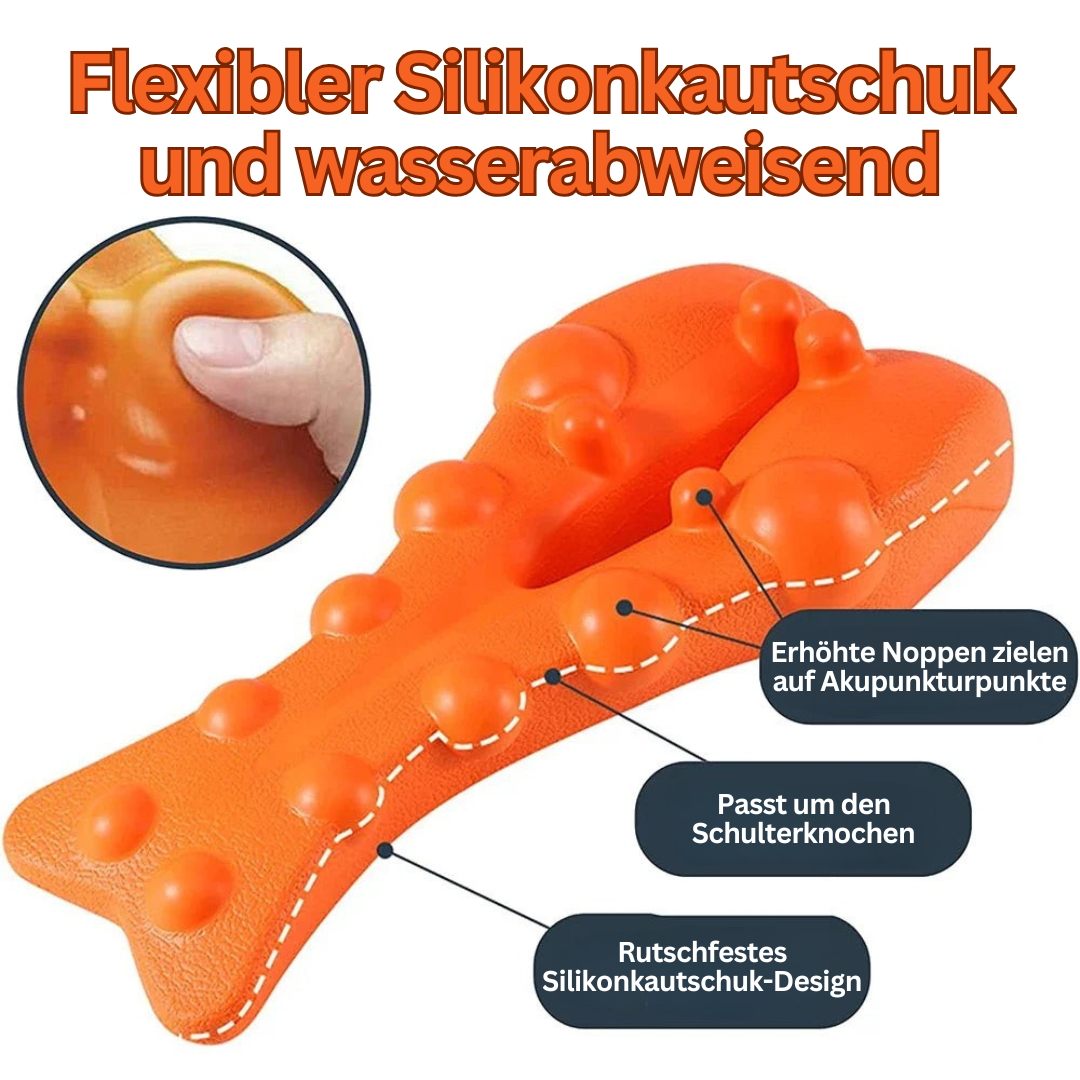 Flexibler orange Silikonkautschuk-Massagestab mit Noppen, wasserabweisend, ergonomisches Design.