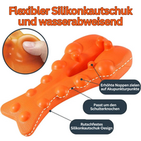 Flexibler orange Silikonkautschuk-Massagestab mit Noppen, wasserabweisend, ergonomisches Design.