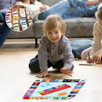 Musikbasiertes Brettspiel mit Songkarten und Monopolygeld für Spielabende