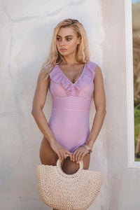 Retro Badeanzug mit Druck - Julia