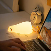 Nachtlicht Ente LED Lampe, warmweiß, Kinderzimmer, Tischlampe, USB, dekorativ, Geschenkidee