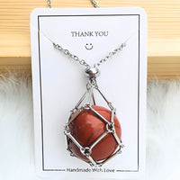 Roter Jaspis Anhänger in silbernem Käfig, handgefertigt, Schmuck, Geschenkidee, Energie.