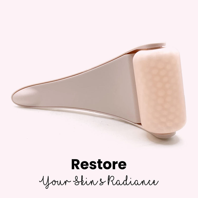 Hautpflege-Gesichtsroller, rosa, Massagegerät, Anti-Aging, glatte Haut, Entspannung.